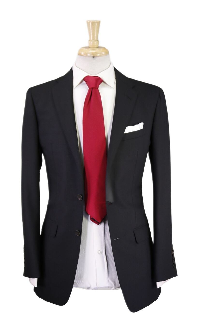Gucci Tom Ford Era Solid Black 2-Btn Wool Mohair Suit Eu 44 US 34R